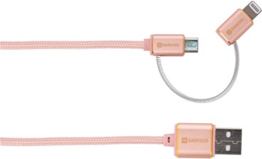 

Кабель синхронизации Skross 2in1 Charge’n Sync Micro USB & Lightning Connector Special Edition 1 м (2.700251)