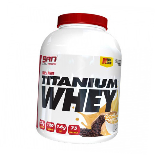 

Протеин, 100% Pure Titanium Whey, San 2270г Капучино (29091005)