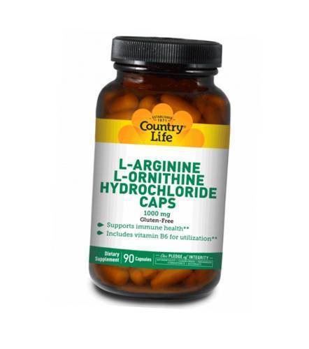 

Аминокислота Country Life L-Arginine L-Ornithine 90капс (27124001)