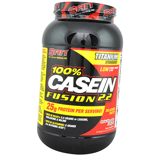 

Казеиновый Протеин, 100% Casein Fusion, San 1008г Молочный шоколад (29091004)