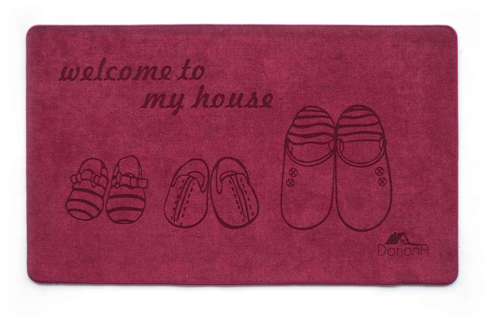 

Универсальный коврик для дома Dariana Шерсть My House красный 68х120 см