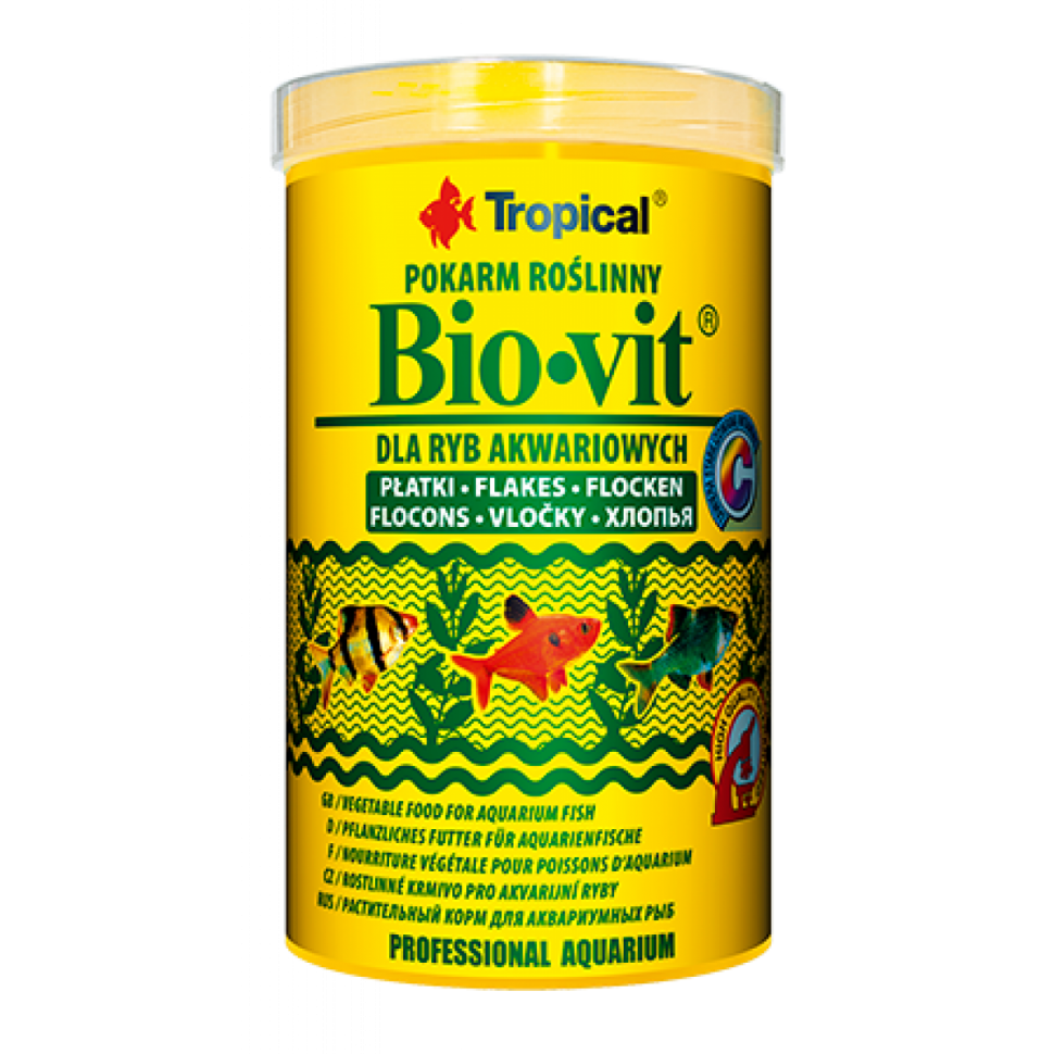 

Корм для аквариумных рыб Tropical Bio-vit в хлопьях 1 л