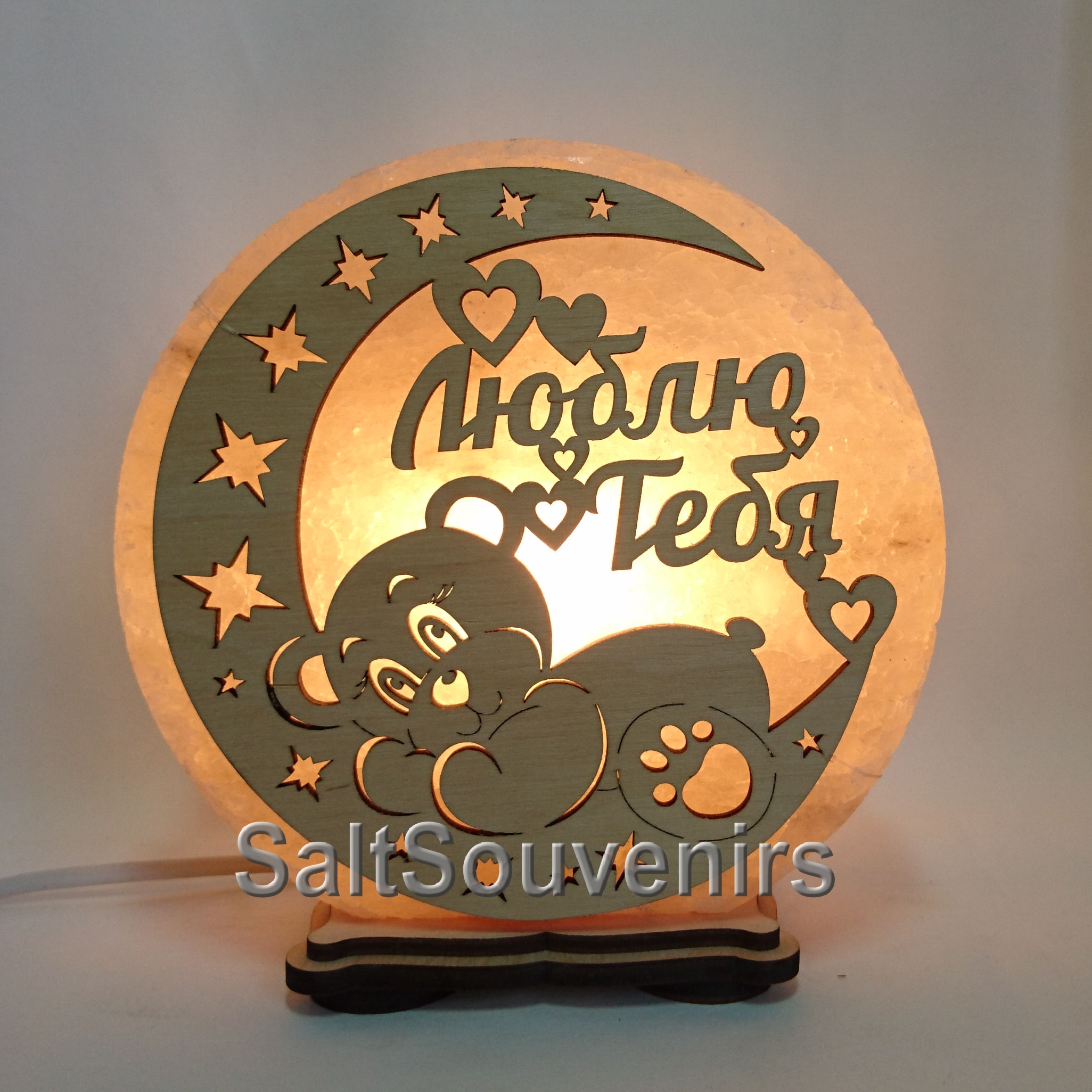 

Соляная лампа EcoDecorLamp Мишка на луне 2