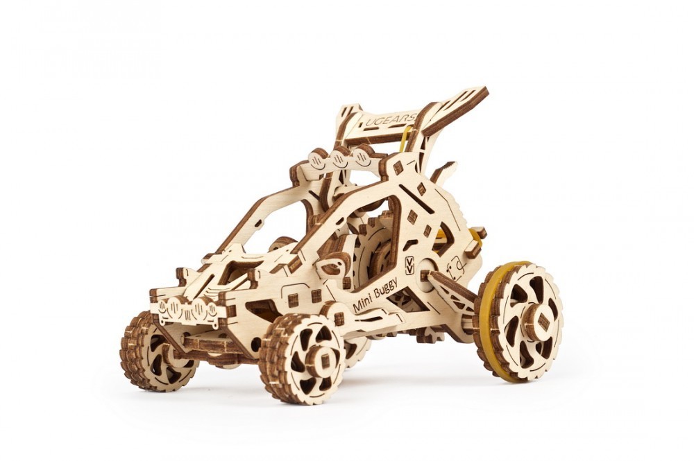 

Механический деревянный 3D конструктор Ugears Мини Багги из фанеры (70142)