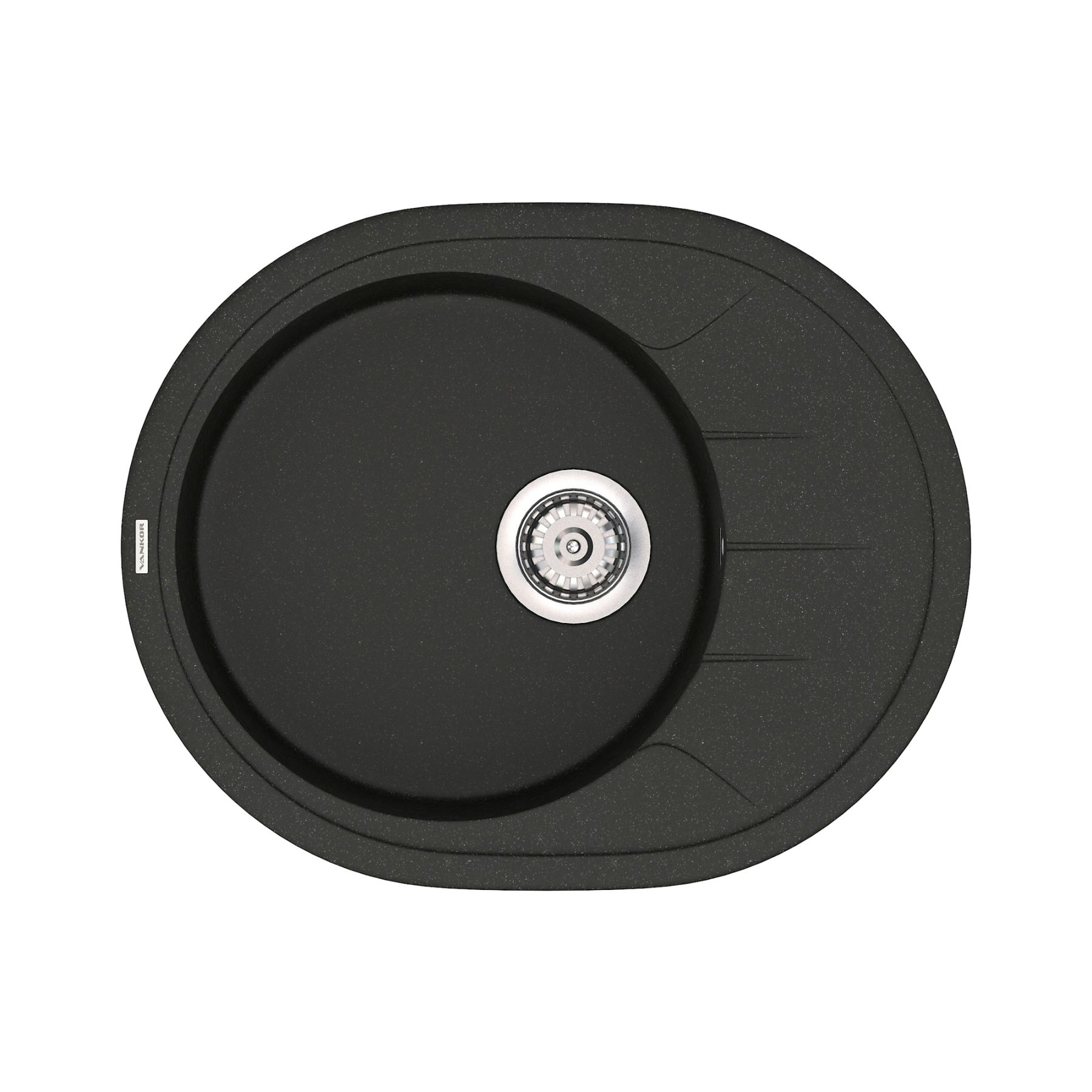 

Мойка кухонная кварцевая VANKOR Sity SMO 02.61 Black (Черная)
