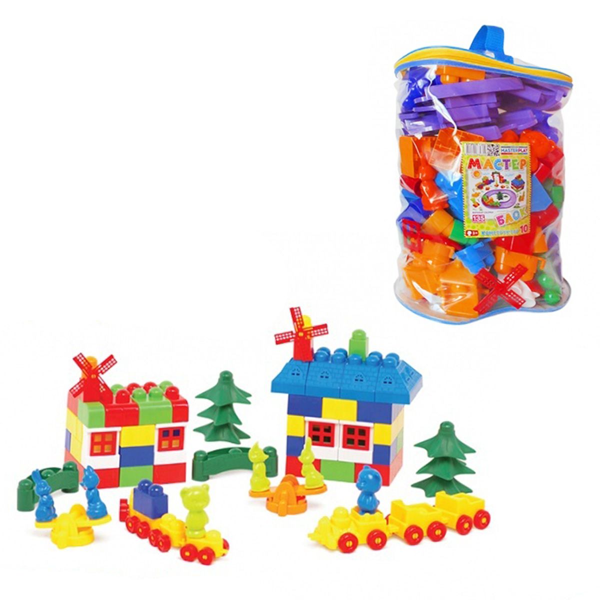 

Конструктор Мастер Блок №11 121 детали Colorplast (1-056) (146666)