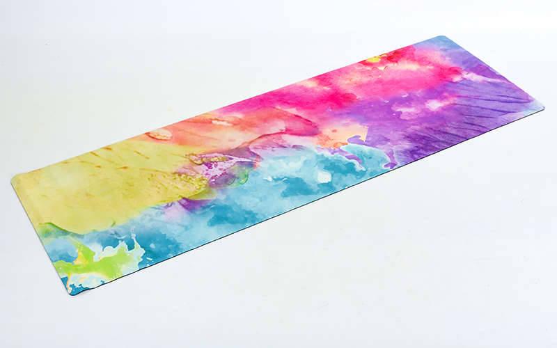 

Коврик для фитнеса и йоги замшевый каучуковый Zelart Sport Plus 5662-19 2x-слойный 3мм разноцветный