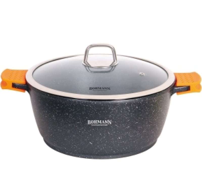 

Кастрюля с мраморным антипригарным покрытием на 3,9 л Bohmann BH-7350-24