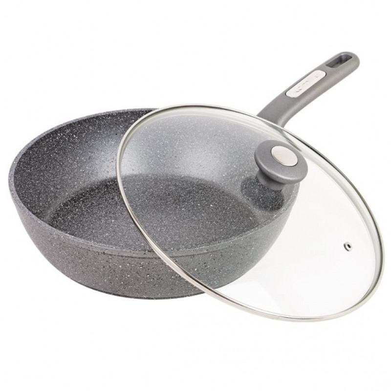 

Сотейник 24см с крышкой и гранитным покрытием 4275GR Kamille