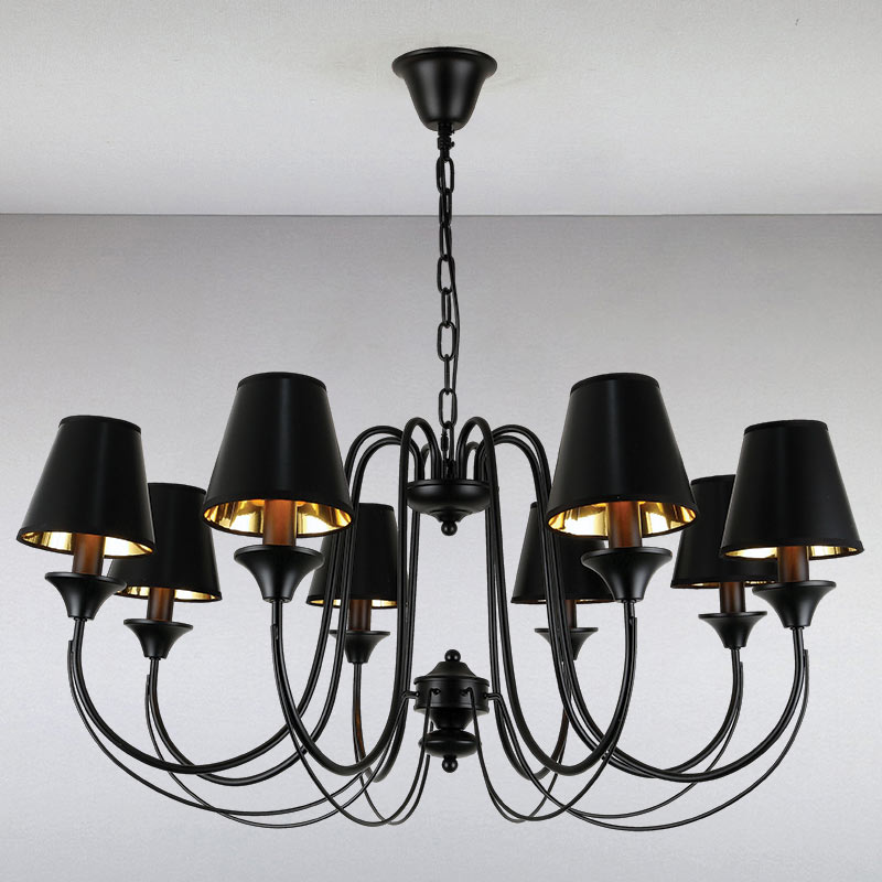 

Люстра Light House LS-13362-8 BK черная
