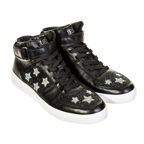 

Кеды GUESS Black Stars Hightop размер 37.5 стелька 24.5 см черный (SW-0076)