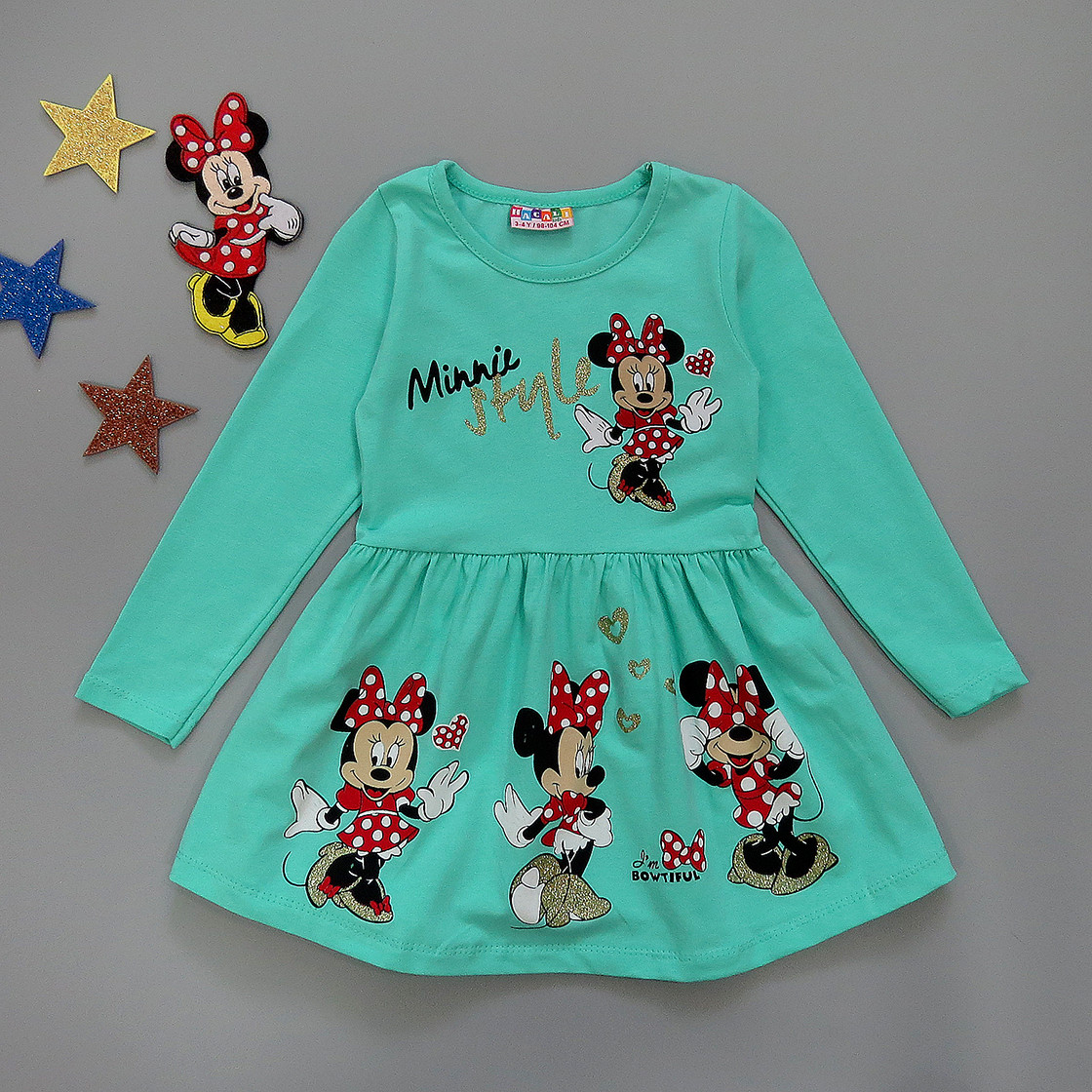 

Платье Minnie Mouse Hacali kids для девочки 86-92 см Бирюзовое 17789