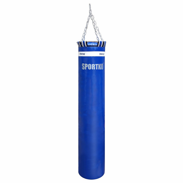 

Боксерский мешок SPORTKO ПВХ 150 см/30 см/40 кг синий
