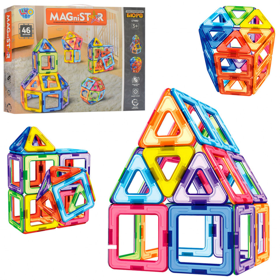 

Магнитный конструктор Limo Toy Magnistar 46 деталей (46390002)