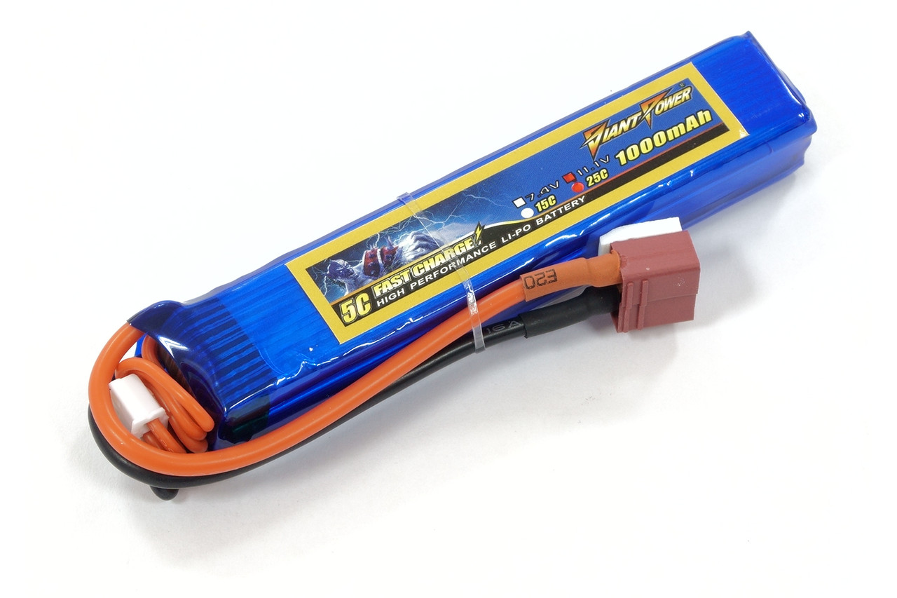 

Аккумулятор для страйкбола Dinogy Giant Power Li-Pol 11.1V 3S 1000mAh 25C 16.5х20х103 мм T-Plug (2722212698414)