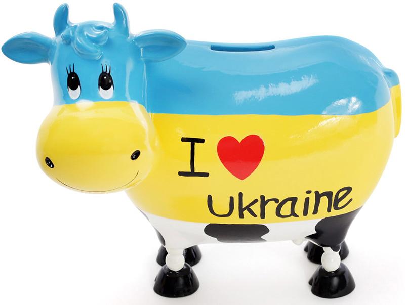 

Копилка-коровка I love Ukraine 21.5х12.5х19 см керамическая Bona BD-504-138