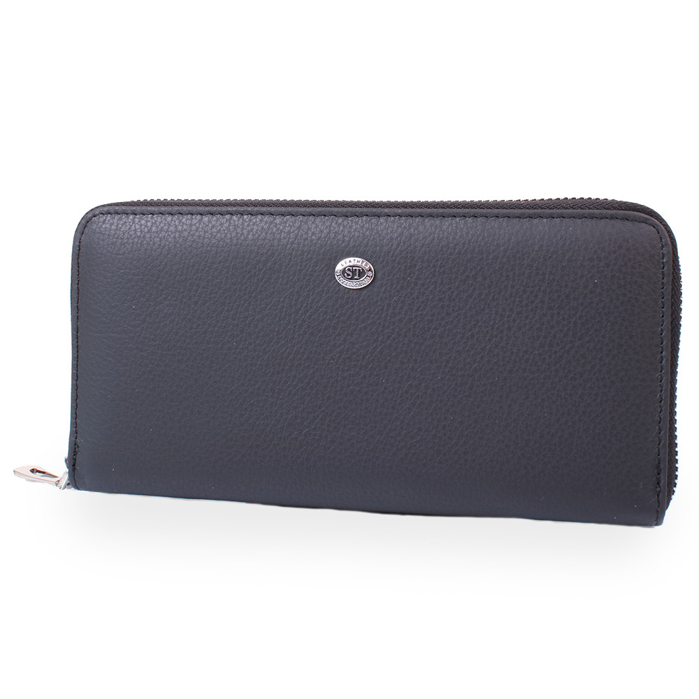 

Кожаный кошелек мужской ST Leather Accessories 20х10,5х2,7 см Черный