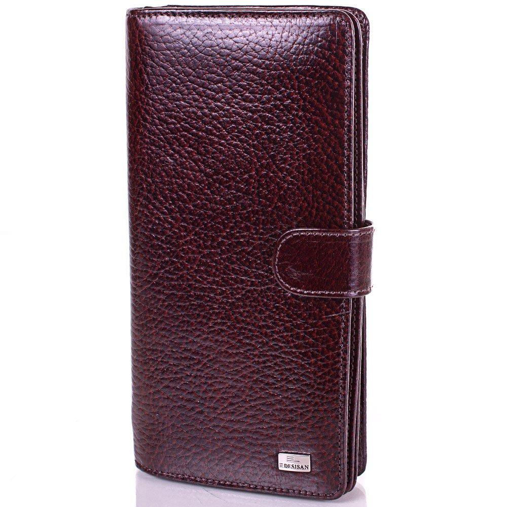 

Кожаный кошелек мужской Desisan 9,5х19х2,5 см Коричневый