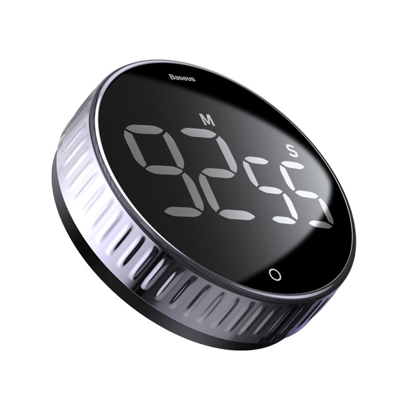 

Таймер кухонный BASEUS с магнитным креплением Heyo Rotation Countdown Timer. Black