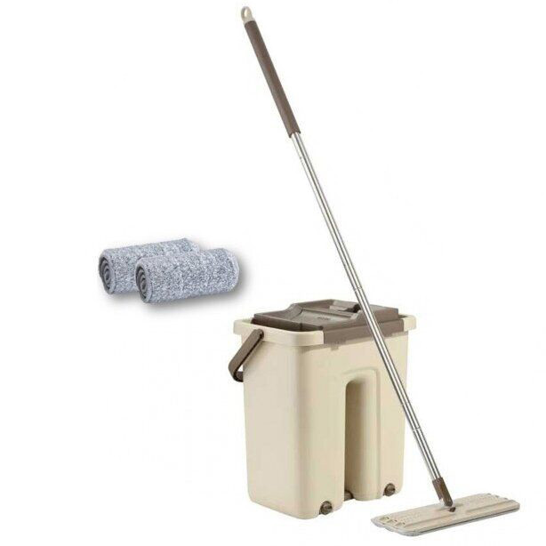 

Швабра с ведром комплект для уборки Scratch Cleaning Mop Kronos 00081 автоматический отжим