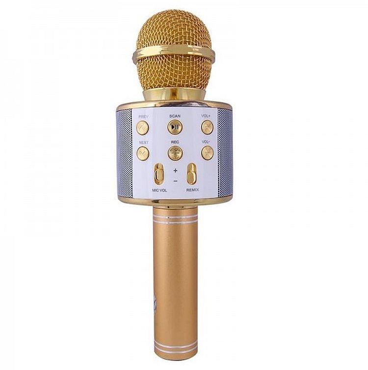 

Беспроводной микрофон караоке Bluetooth колонка микрофон Wster Ws-858 Gold (bks_02095)