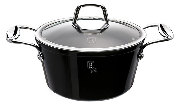 

Кастрюля Berlinger Haus Black Royal 4.1 л Ø24 см индукционная со стеклянной крышкой с пароотводом и титановым антипригарным покрытием (BH-1677)