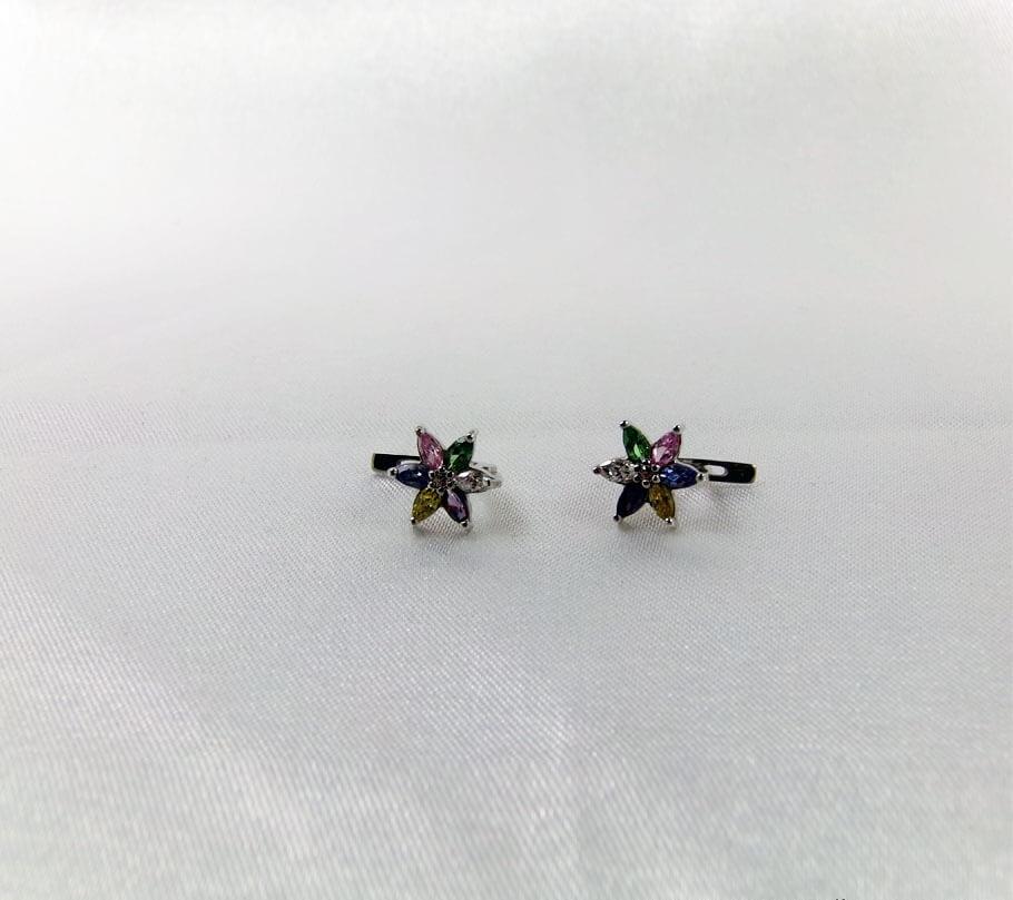 

Серьги цветы Maxi Silver 3390