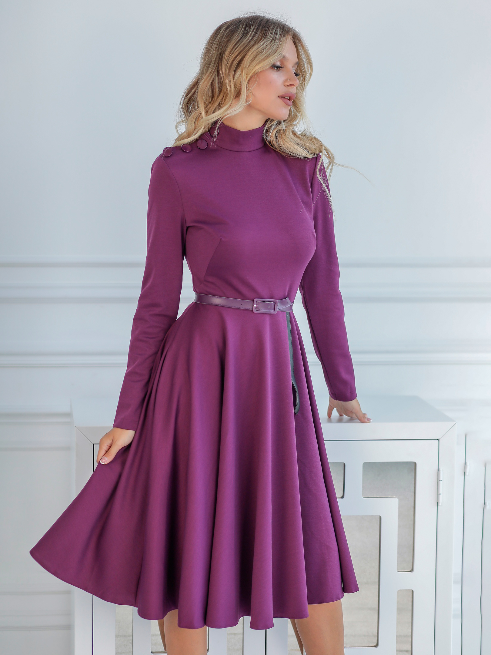 

Платье New Fashion 386  Фиолетовое, Платье New Fashion 386 48 Фиолетовое