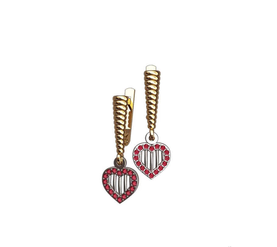 

Серьги с сердцем Maxi Silver 3846