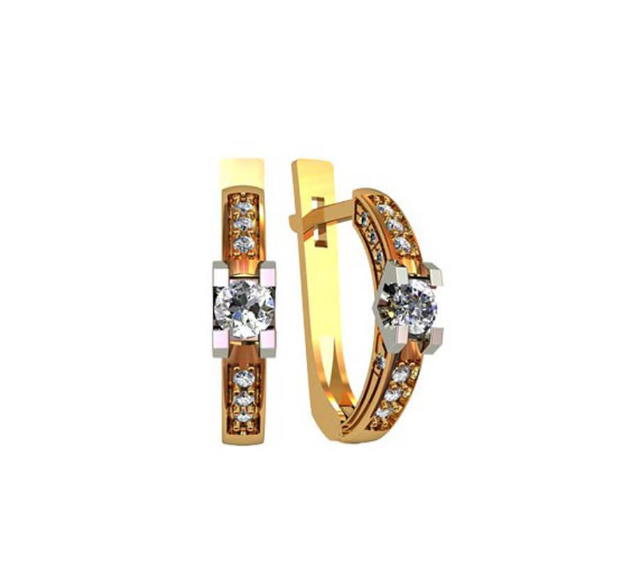 

Сережки с цирконами Maxi Silver 8211