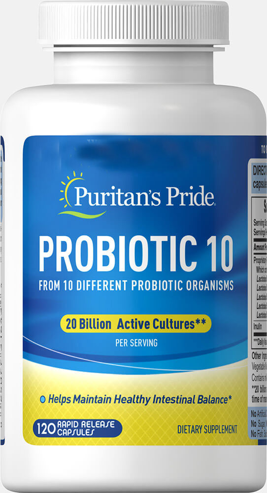 

Специальный продукт Puritan's Pride Probiotic 10 120 капсул (4384301646)