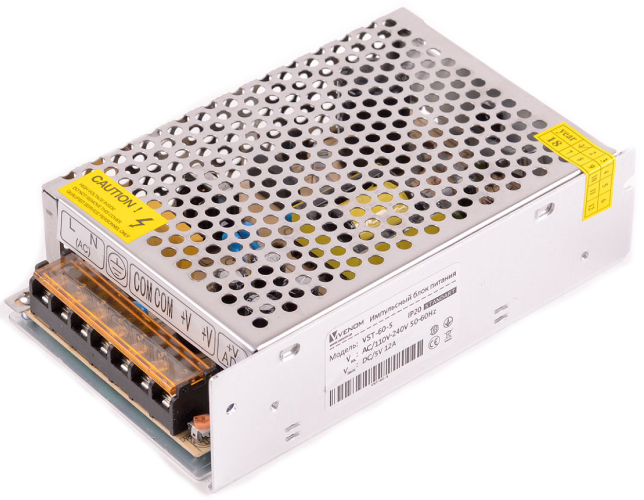 

Блок питания Venom 5В 60Вт Standart IP20 (VST-60-5)