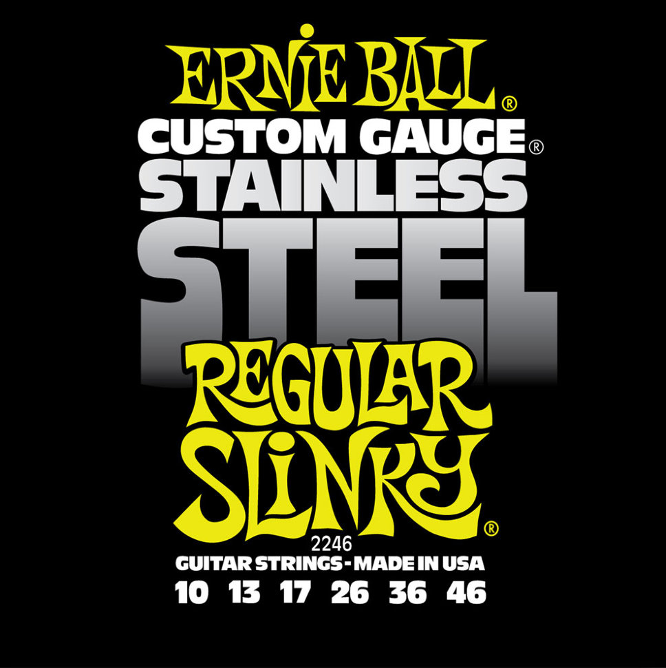 

Струны для электрогитары Ernie Ball 2246 Stainless Steel Regular Slinky 10/46