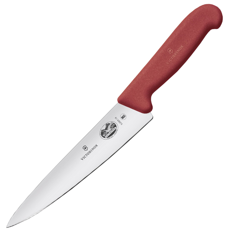 

Нож кухонный, бытовой Victorinox Fibrox Carving (лезвие: 190мм), красный 5.2001.19