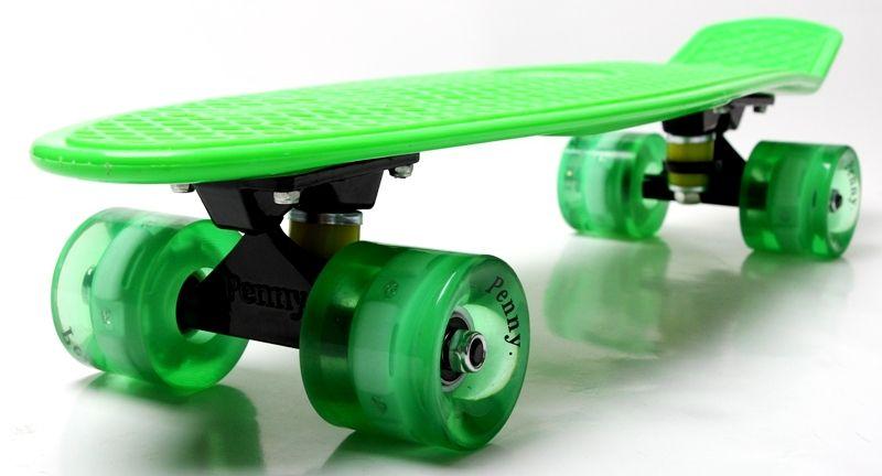 

Пенниборд Penny Board Green Светящиеся колеса Гравировка