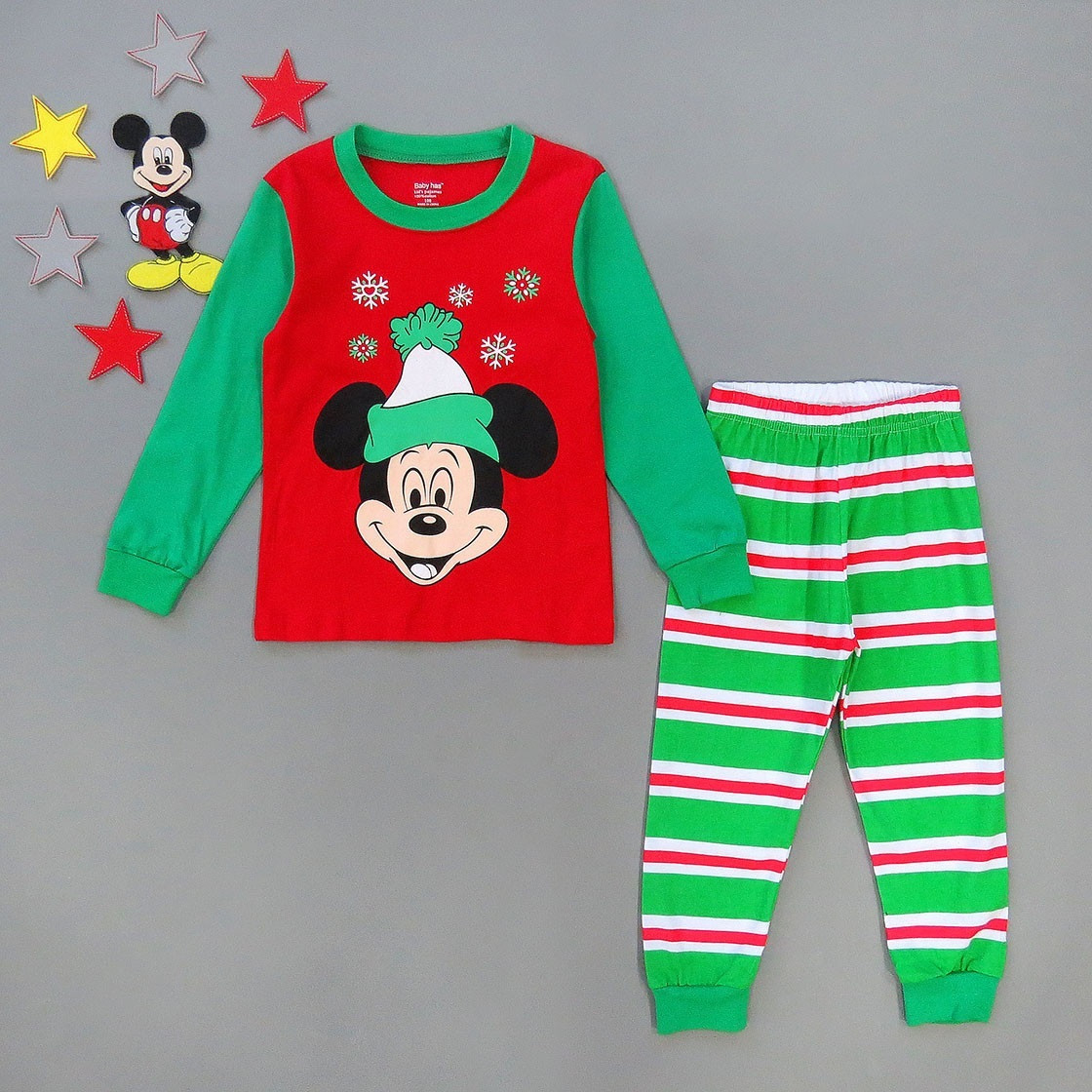 

Пижама Mickey Mouse Darling Bay для мальчика 95 см Зеленая с красным 16935