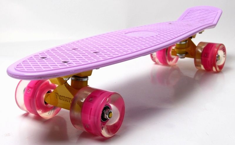 

Пенниборд Penny Board светящиеся колеса Лиловый
