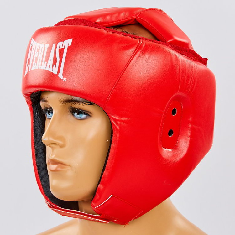 

Шлем боксерский открытый с усиленной защитой макушки PU Everlast BO-8268-R Размер S