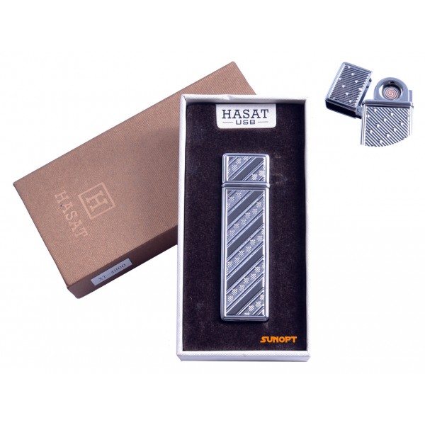 

USB зажигалка в подарочной упаковке "Hasat" (Двухсторонняя спираль накаливания) №4800-1