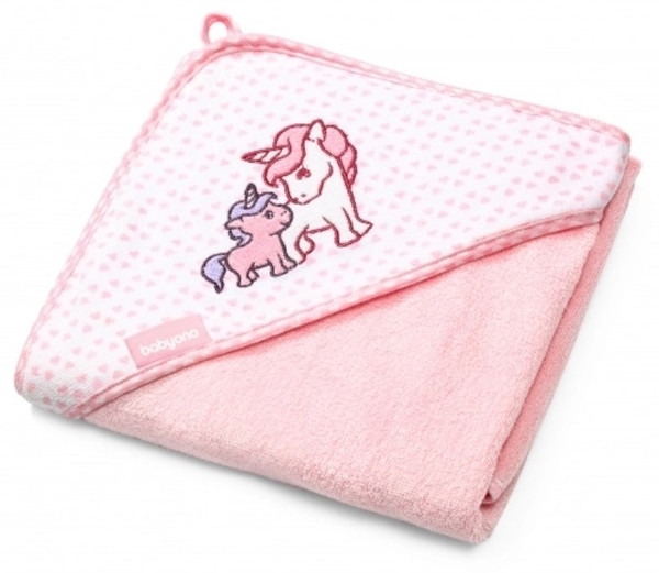 

Полотенце с капюшоном BabyOno Единорог, 100х100 см, розовый (346/01)