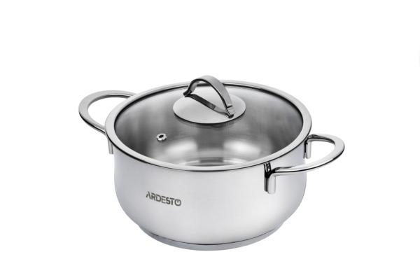 

Кастрюля Ardesto BLACK MARS, стеклянная крышка, 1.8 л