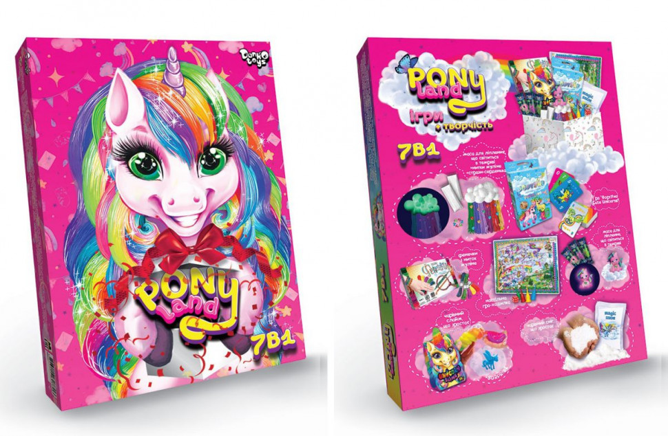 

Набор креативного творчества "Pony Land 7 в 1" укр. PL-01-01U