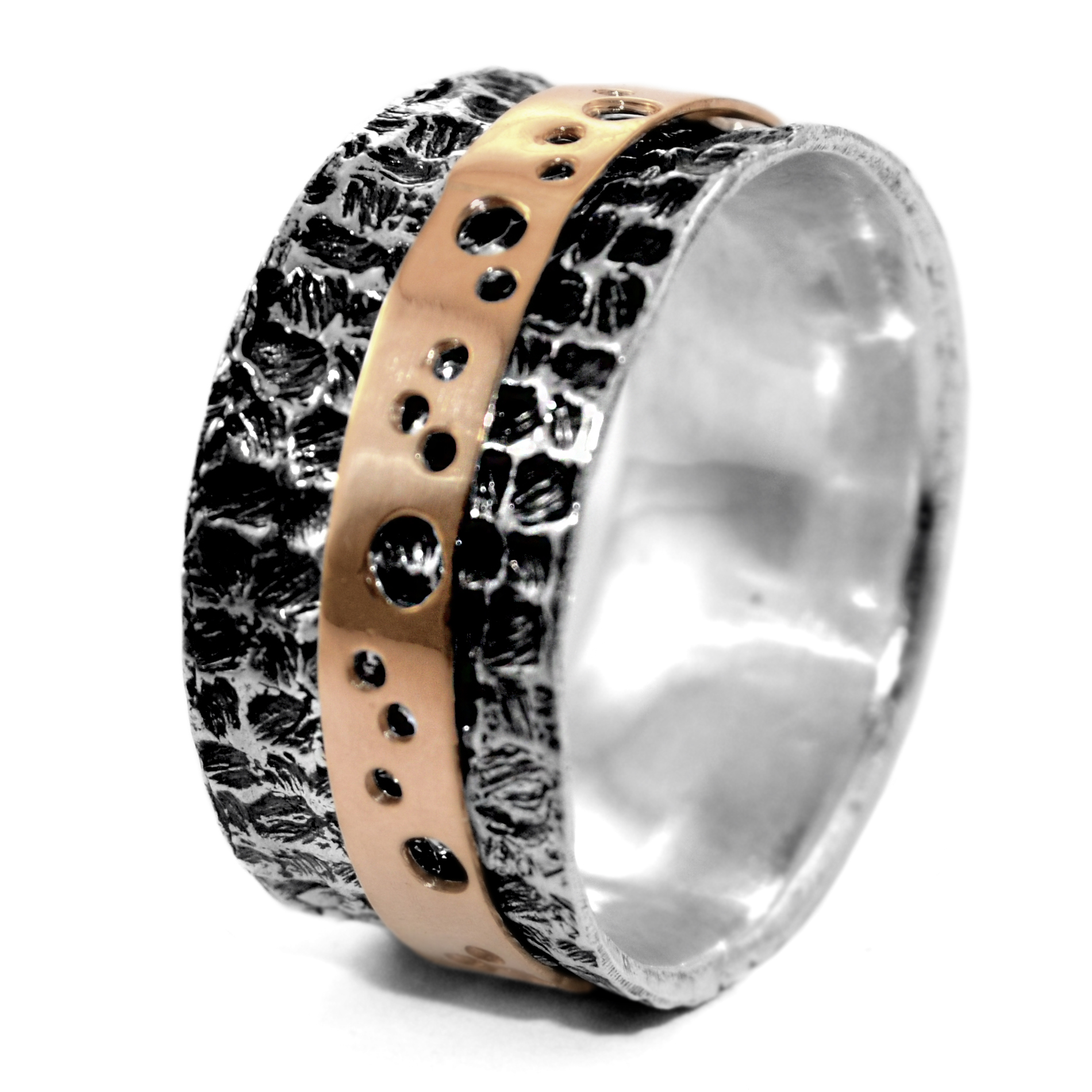 

Серебряное кольцо перстень с золотом EJ Maasdam 24 EJK026m
