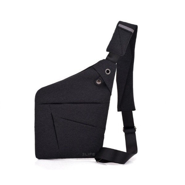 

Сумка через плечо мужская 2Life Crossbody Темно-серый (n-100)