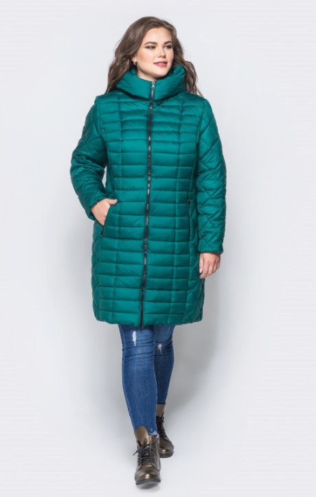 Женская зимняя куртка больших размеров MODA 00073 (56) 4XL Зеленый ...
