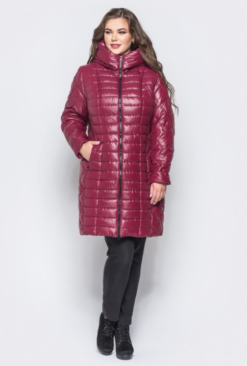 

Женская зимняя куртка больших размеров MODA 00073 (62) 7XL Бордовый (00073 -5 E )