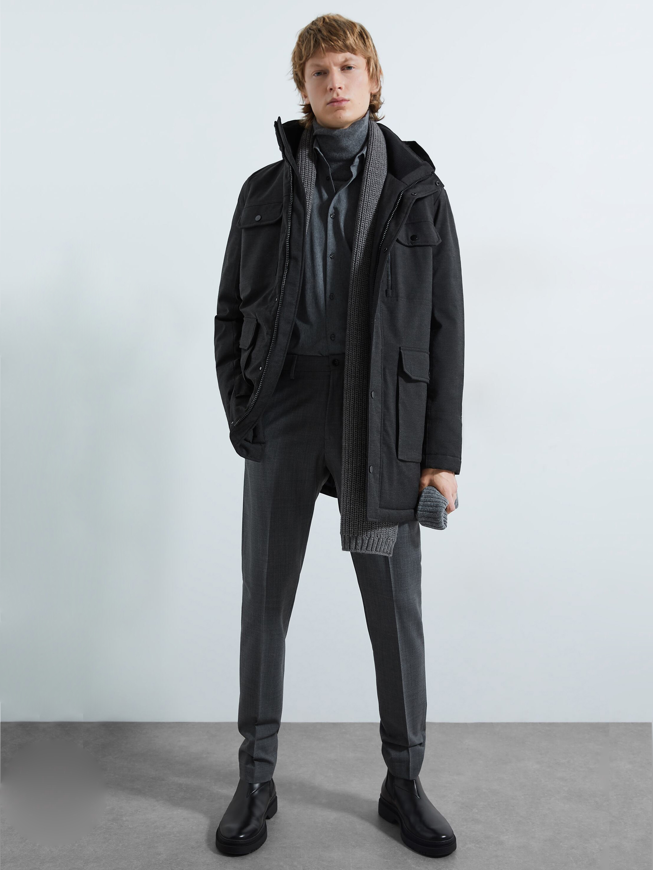 

Парка Zara 8418/450/802 M Графитовая