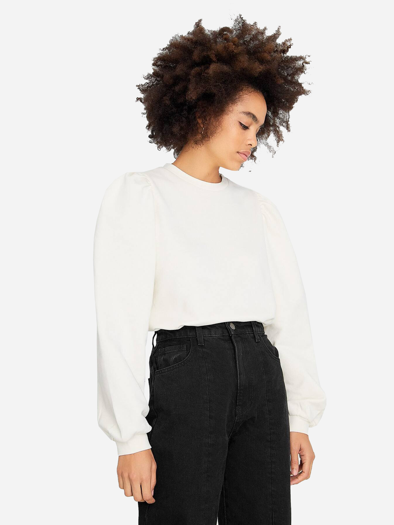 

Свитшот Stradivarius 06770724005 S Белый