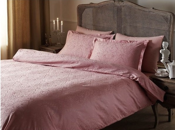 

Постельное белье Tac жаккард - Gardenia pembe розовый евро