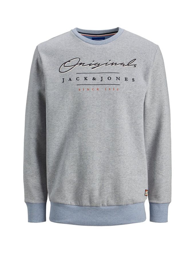 

Худи Jack & Jones JORSTATION SWEAT CREW NECK S Серый 12177000BlueHeaven